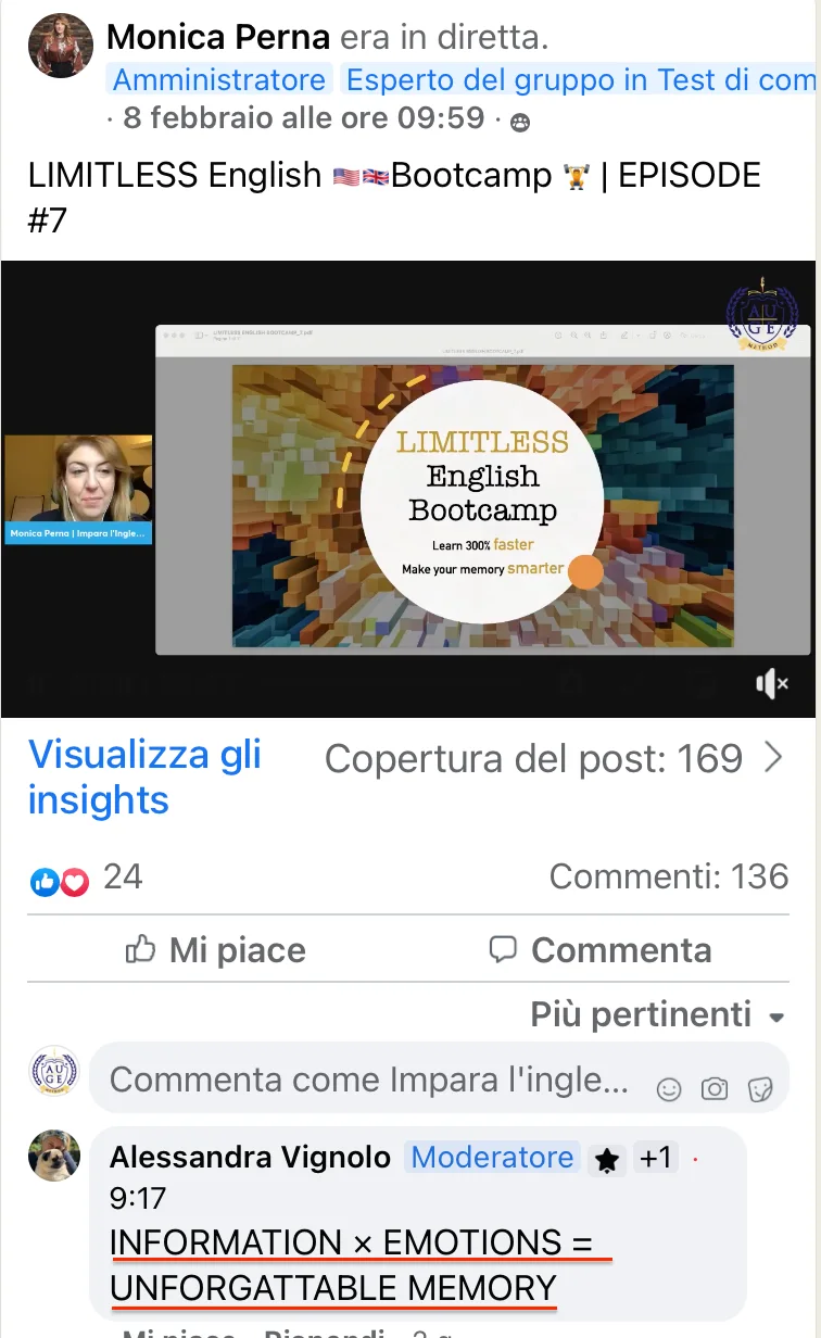 Original screenshot: message from Monica, live in Monica’s community group